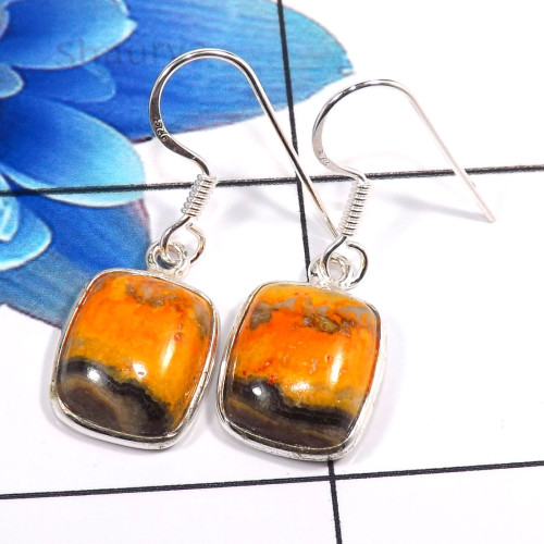 Bumble Bee B - BZE767-925 Sterling Silver Stunning Factory Wholesale Bezel Earr