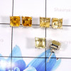 Citrine,Lemon Cut A - SSE862-Graceful Wholesale 3 Pcs Set Studs Earrings 925 Sterling