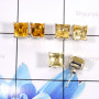 Citrine,Lemon Cut A - SSE862-Graceful Wholesale 3 Pcs Set Studs Earrings 925 Sterling