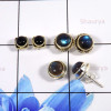 Labradorite & Sand Stone C - SSE860-Beautiful Factory Wholesale Designer Stud Earrings 925 St