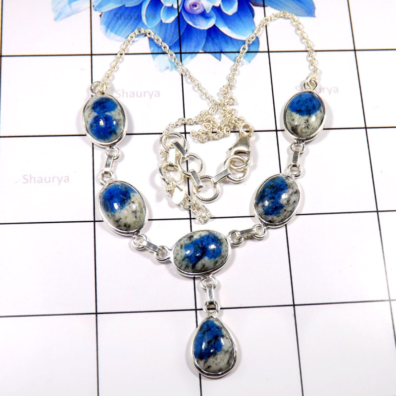 K 2 Jasper O - BZN987-Charming Party Look Company Made Bezel Necklace 925 Sterl K 2 Jasper O - BZN987-Charming Party Look Company Made Bezel Necklace 925 Sterl