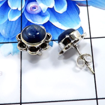 Blue Kynite H - SSE858-Beautiful Handmade Colorful Stud Earrings 925 Sterling Si