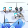 Mystic Quartz C - SSE857-925 Sterling Silver Beautiful 3 Pair Set Wholesale Stud E
