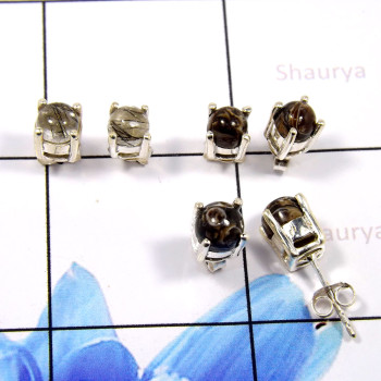 Turtella Jasper I - SSE856-Glamorous 3 Pair Set Studs Earrings 925 Sterling Silver W
