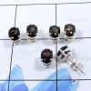 Smokey Quartz B - SSE855-Stunning 3 Pair Set Company Made Stud Earrings 925 Sterli