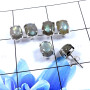Labradorite Cab A - SSE854-Glorious Prong Setting 3 Pair Set Earrings 925 Sterling S