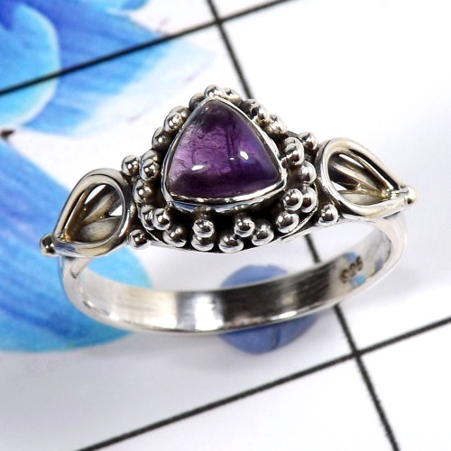 Amethyst Cab A - RBS906-Fabulous Handmade Wholesale Designer Baby Rings 925 Sterl Amethyst Cab A - RBS906-Fabulous Handmade Wholesale Designer Baby Rings 925 Sterl