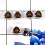 Smokey Quartz Cut D - SSE853-Glamorous Party Look Design Fashionable Stud Earrings 925