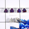 Purple Copper Turquoise & Dendritic Agate H - SSE853-Glamorous Party Look Design Fashionable Stud Earrings 925