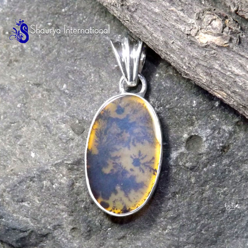 Senic Agate A - WFJ897-Glamorous Look Senic Agate Handmade Jewelry 925 Sterling