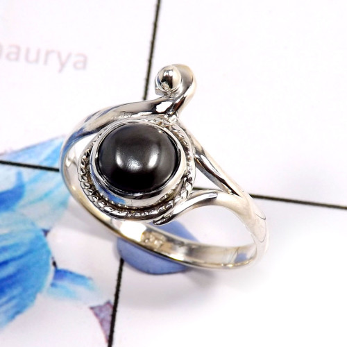 Hematite F - RBS903-Gorgeous Factory Handmade Designer Rings 925 Sterling Sil