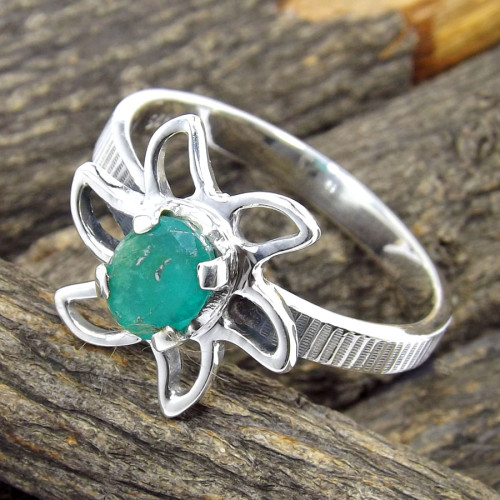 Emerald C - SFJ961-Attractive Look Designer Emerald Jewelry 925 Sterling Sil