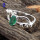 Emerald E - SFJ961-Attractive Look Designer Emerald Jewelry 925 Sterling Sil