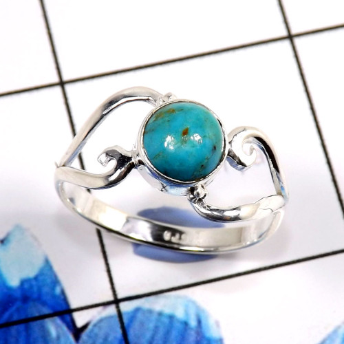 Tibet Turquoise D - RBS899-Fabulous Trendy Designs In Baby Rings 925 Sterling Silver Tibet Turquoise D - RBS899-Fabulous Trendy Designs In Baby Rings 925 Sterling Silver
