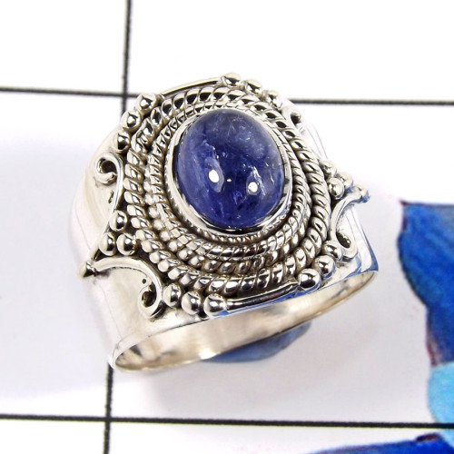 Tanzanite C - SDR667-Gorgeous Designs Handmade Fashionable Rings 925 Sterling