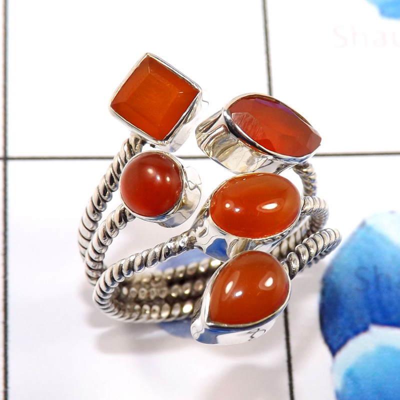 Carnelian Cab E - SDR665-Lovely New Look Designs Wholesale Handmade Rings 925 Ster Carnelian Cab E - SDR665-Lovely New Look Designs Wholesale Handmade Rings 925 Ster
