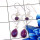 Purple Turquoise F - BZE754-Fabulous 925 Sterling Silver New Design Bezel Earrings Wh