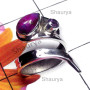 Purple Turquoise & Amethyst F - SDR991-Exclusive Silver Gorgeous Gemstone Ring