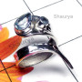 Blue Topaz I - SDR991-Exclusive Silver Gorgeous Gemstone Ring