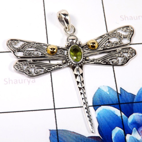 Peridot B - CSP936-Glamorous New Look Design Casting Pendants 925 Sterling S