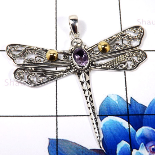 Amethyst Cut C - CSP936-Glamorous New Look Design Casting Pendants 925 Sterling S