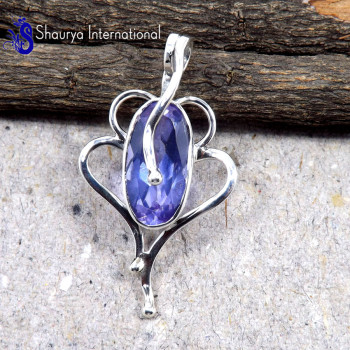 Alexandrite E - WFJ896-Color Changing Alexandrite 925 Silver Handmade Pendant Je