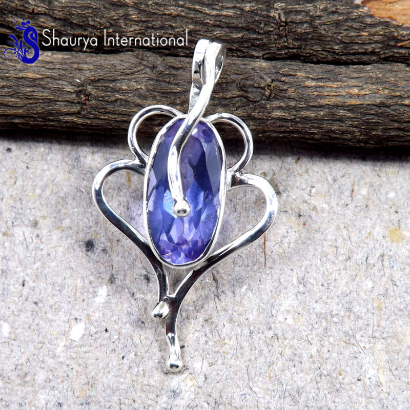 Alexandrite E - WFJ896-Color Changing Alexandrite 925 Silver Handmade Pendant Je Alexandrite E - WFJ896-Color Changing Alexandrite 925 Silver Handmade Pendant Je