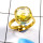 Lemon Cut A - CMJ901-Stunning 925 Sterling Silver Gold Vermeil Handmade Rings