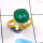 Green Onyx Cut D - CMJ901-Stunning 925 Sterling Silver Gold Vermeil Handmade Rings