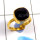 Black Onyx Cut F - CMJ901-Stunning 925 Sterling Silver Gold Vermeil Handmade Rings