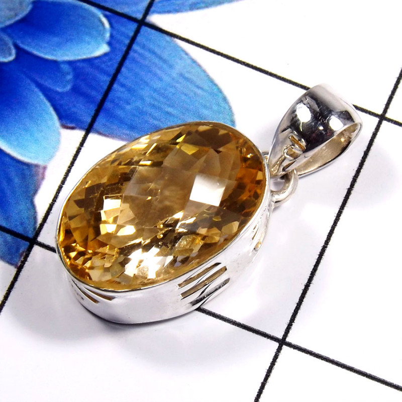 Citrine Cut A - WHS999-Fabulous Citrine Cut Gemstone Designer Pendants 925 Ster Citrine Cut A - WHS999-Fabulous Citrine Cut Gemstone Designer Pendants 925 Ster