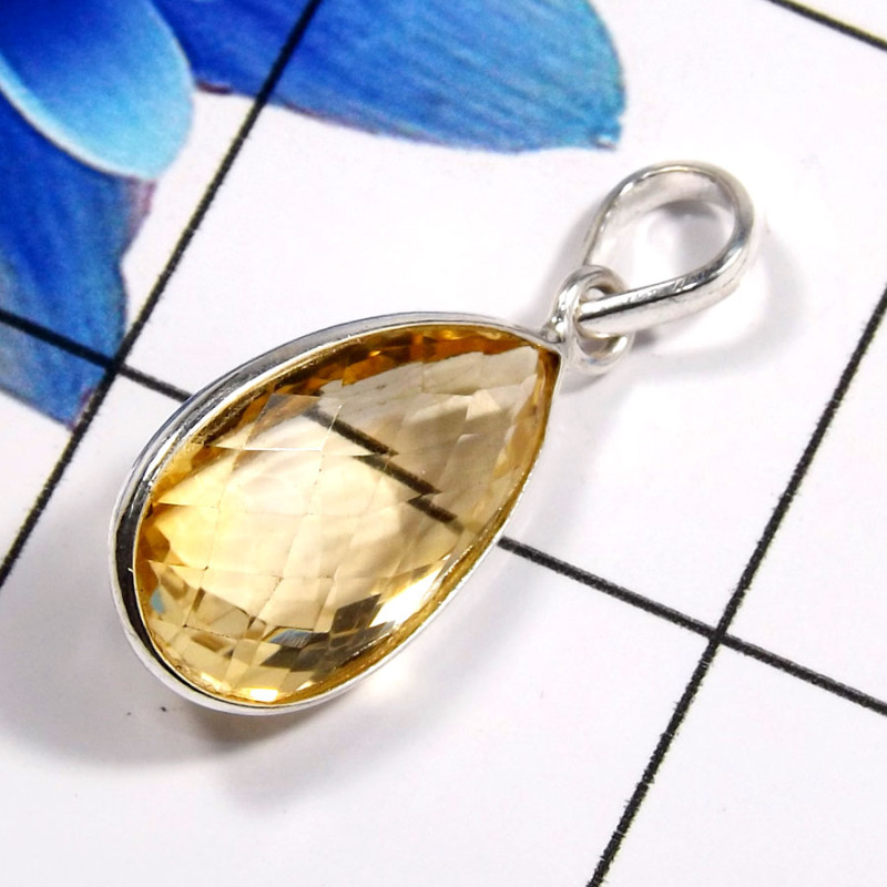 Citrine Cut F - WHS999-Fabulous Citrine Cut Gemstone Designer Pendants 925 Ster Citrine Cut F - WHS999-Fabulous Citrine Cut Gemstone Designer Pendants 925 Ster