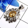 Citirine Cut G - WHS999-Fabulous  Citrine Cut Gemstone Designer Pendants 925 Ster