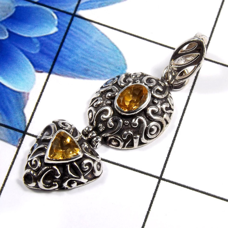 Citrine Cut H - WHS999-Fabulous Citrine Cut Gemstone Designer Pendants 925 Ster Citrine Cut H - WHS999-Fabulous Citrine Cut Gemstone Designer Pendants 925 Ster