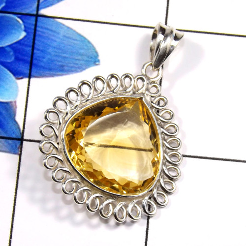 Citrine Cut O - WHS999-Fabulous Citrine Cut Gemstone Designer Pendants 925 Ster Citrine Cut O - WHS999-Fabulous Citrine Cut Gemstone Designer Pendants 925 Ster