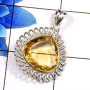 Citrine Cut O - WHS999-Fabulous  Citrine Cut Gemstone Designer Pendants 925 Ster