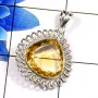 Citrine Cut O - WHS999-Fabulous  Citrine Cut Gemstone Designer Pendants 925 Ster