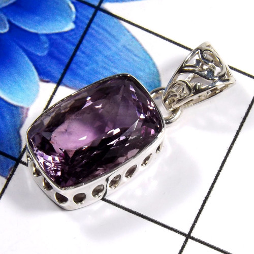 Amethyst Cut D - WHS998-Beautiful Amethyst Cut Factory Handmade Pendants 925 Ster Amethyst Cut D - WHS998-Beautiful Amethyst Cut Factory Handmade Pendants 925 Ster