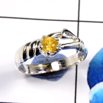 Citrine Cut G - WHS996-Trendy Citrine Cut Fashionable Designer Rings 925 Sterlin