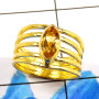 Citrine Cut B - CMJ896-Fabulous Designer Gold Vermeil 925 Sterling Silver Rings