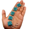Blue Copper Turquoise C - SHS998-Unique Handmade Designer Huge Bracelets 925 Sterling Silv