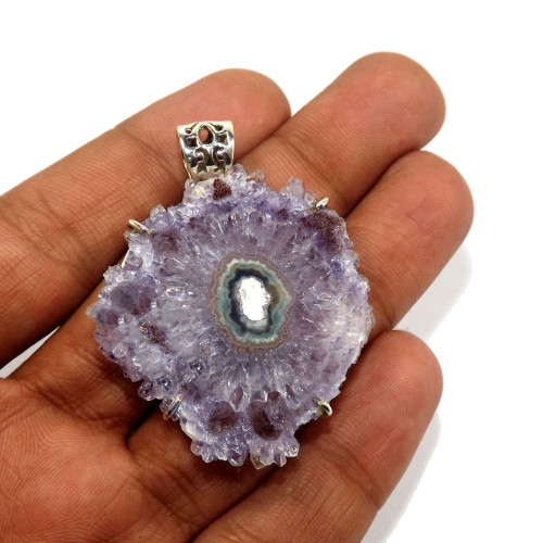 Amethyst Stalactite A - SSH998-Glorious Amethyst Stalactite Company Made Pendants 925 St Amethyst Stalactite A - SSH998-Glorious Amethyst Stalactite Company Made Pendants 925 St