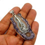 Amethyst Stalactite D - SSH998-Glorious Amethyst Stalactite Company Made Pendants 925 St