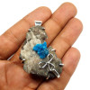 Cavansite Druzy A - SHS996-Glamorous Cavansite Druzy Factory Wholesale Pendants 925 