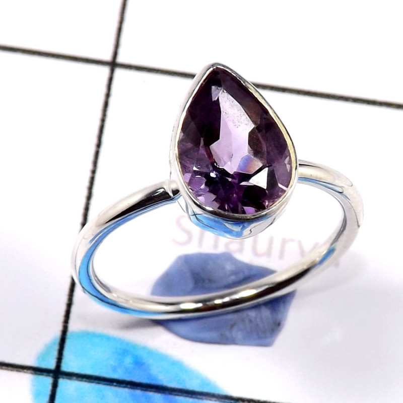 Amethyst Cut F - WHS992-Glamorous Trendy Look Amethyst Cut Rings 925 Sterling Sil Amethyst Cut F - WHS992-Glamorous Trendy Look Amethyst Cut Rings 925 Sterling Sil