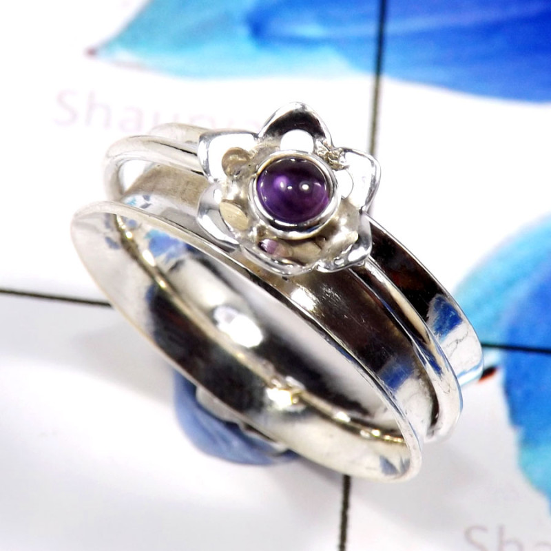 Amethyst Cab D - SHS993-Glorious Amethyst Cab Company Wholesale Rings 925 Sterlin Amethyst Cab D - SHS993-Glorious Amethyst Cab Company Wholesale Rings 925 Sterlin