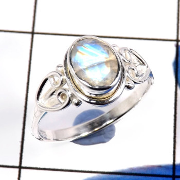 Rainbow Moonstone C - RBS898-Amazing Rainbow Moonstone Designer Baby Rings 925 Sterlin Rainbow Moonstone C - RBS898-Amazing Rainbow Moonstone Designer Baby Rings 925 Sterlin