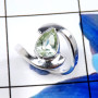 Green Ametrhyst Cut A - RBS897-925 Sterling Silver Green Amethyst Cut Designer Rings Who