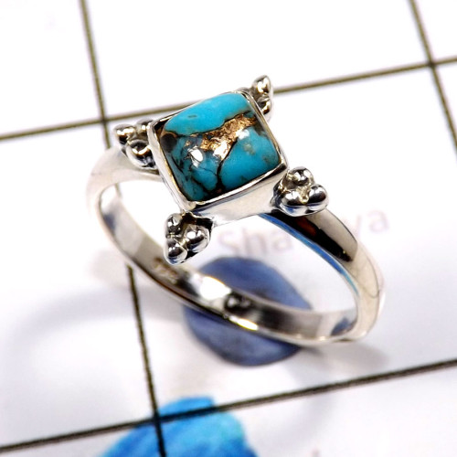Blue Copper Turquoise O - RBS896-Glorious Factory Handmade Designer Jewelry 925 Sterling S Blue Copper Turquoise O - RBS896-Glorious Factory Handmade Designer Jewelry 925 Sterling S