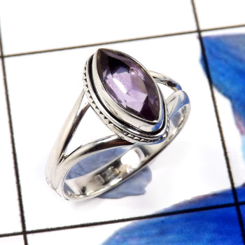 Amethyst Cut A - RBS892-925 Sterling Silver Charming Amethyst Cut Handmade Lightw